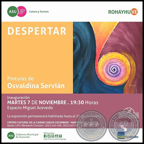 Despertar - Pinturas de Osvaldina Servián - Martes, 7 de Noviembre de 2017